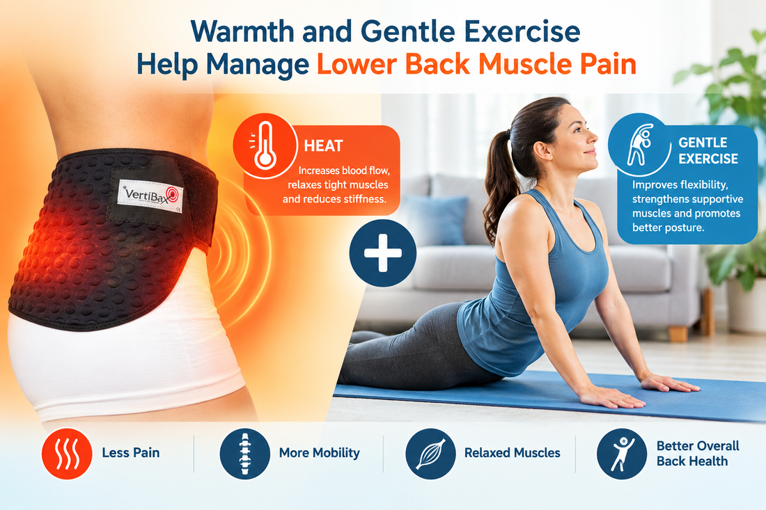 How Warmth and Gentle Exercise Help Manage Lower Back Muscle Pain - With the VertiBaX VB119