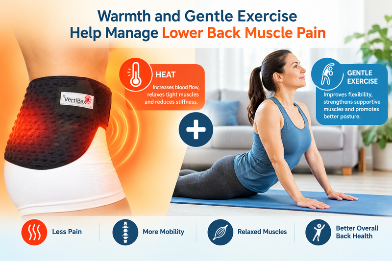 How Warmth and Gentle Exercise Help Manage Lower Back Muscle Pain - With the VertiBaX VB119