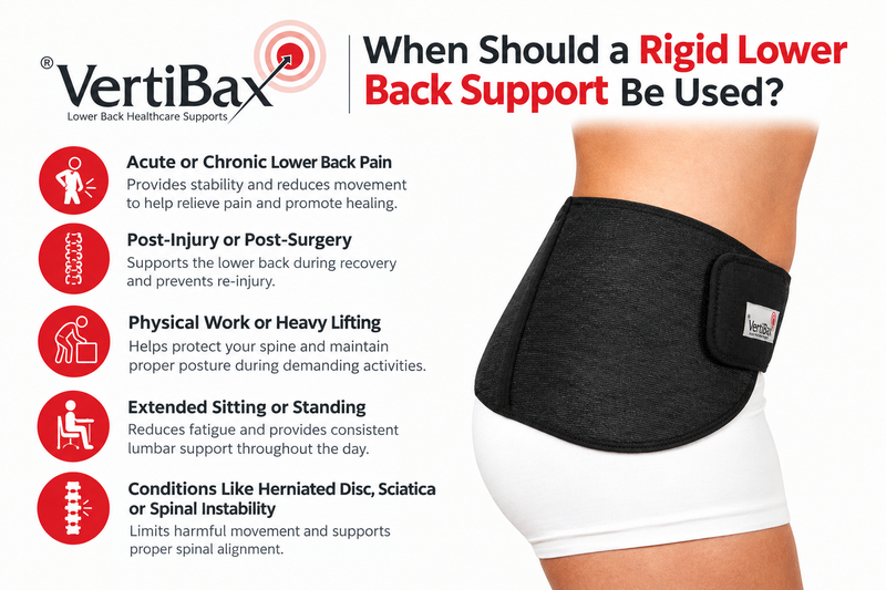 When Should a Rigid Lower Back Support Be Used and What Are the Different Types?