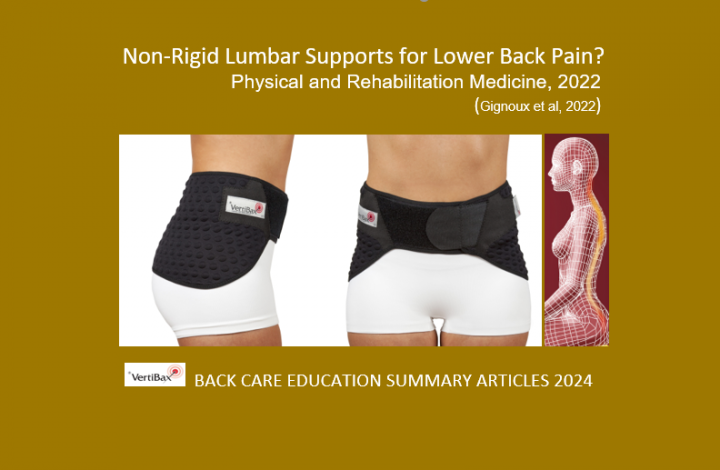 Does The Use of Non-Rigid Lumbar Supports Improve Lower Back Pain And Disability?